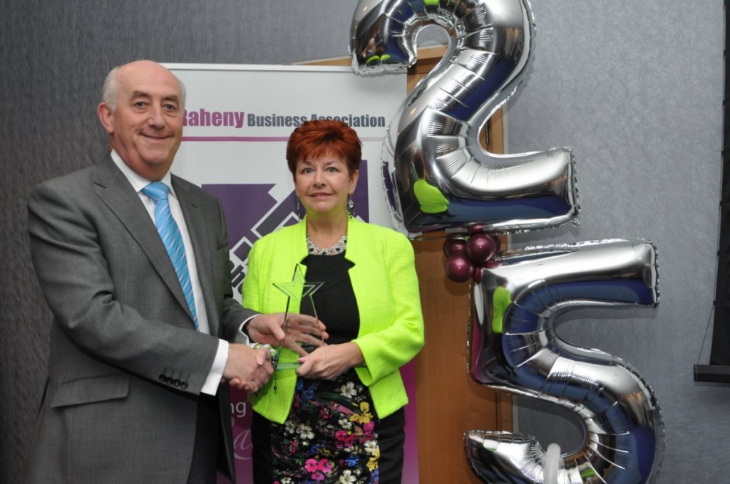 Anne-Marie receiving Best Service Awards Raheny Business Association 8 Oct 2013